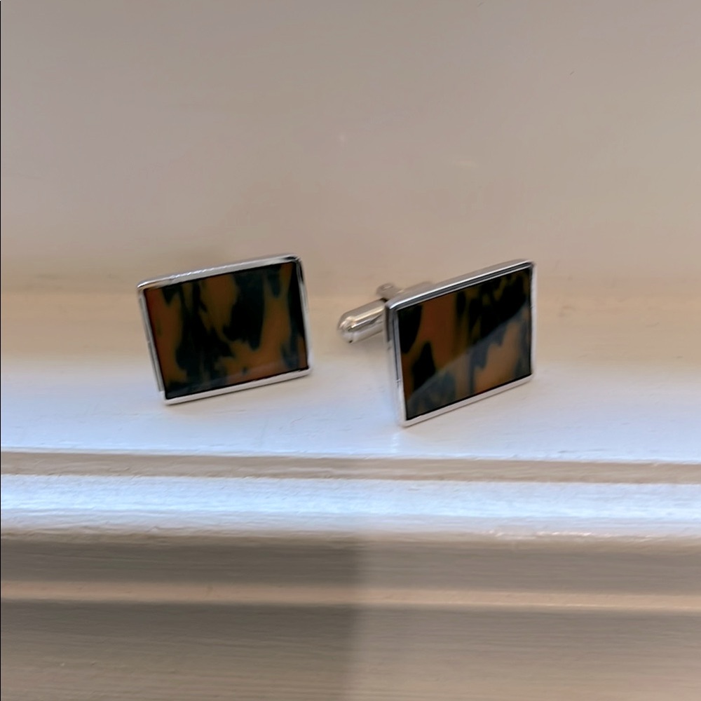 Vintage Tiger Eye Cufflinks from Austria